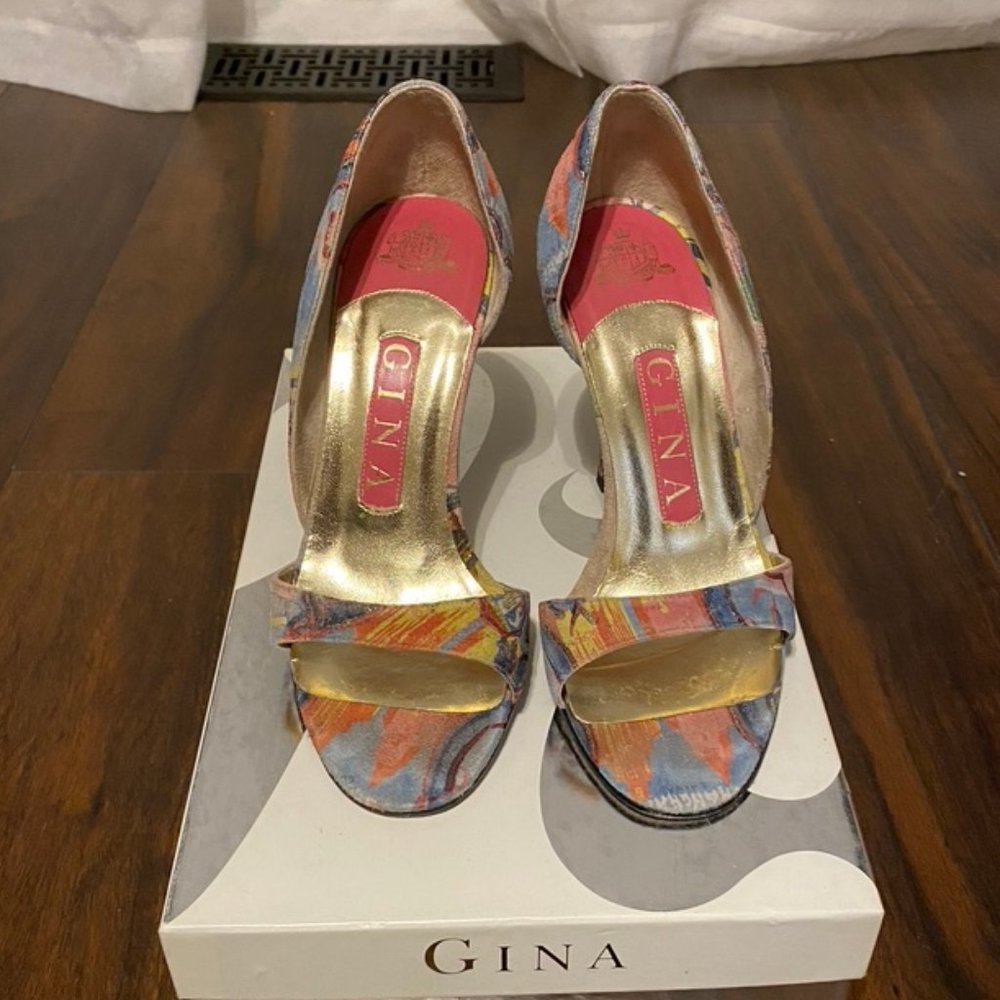 Authentic Gina London Multicolor heels Sz. 4.5 US